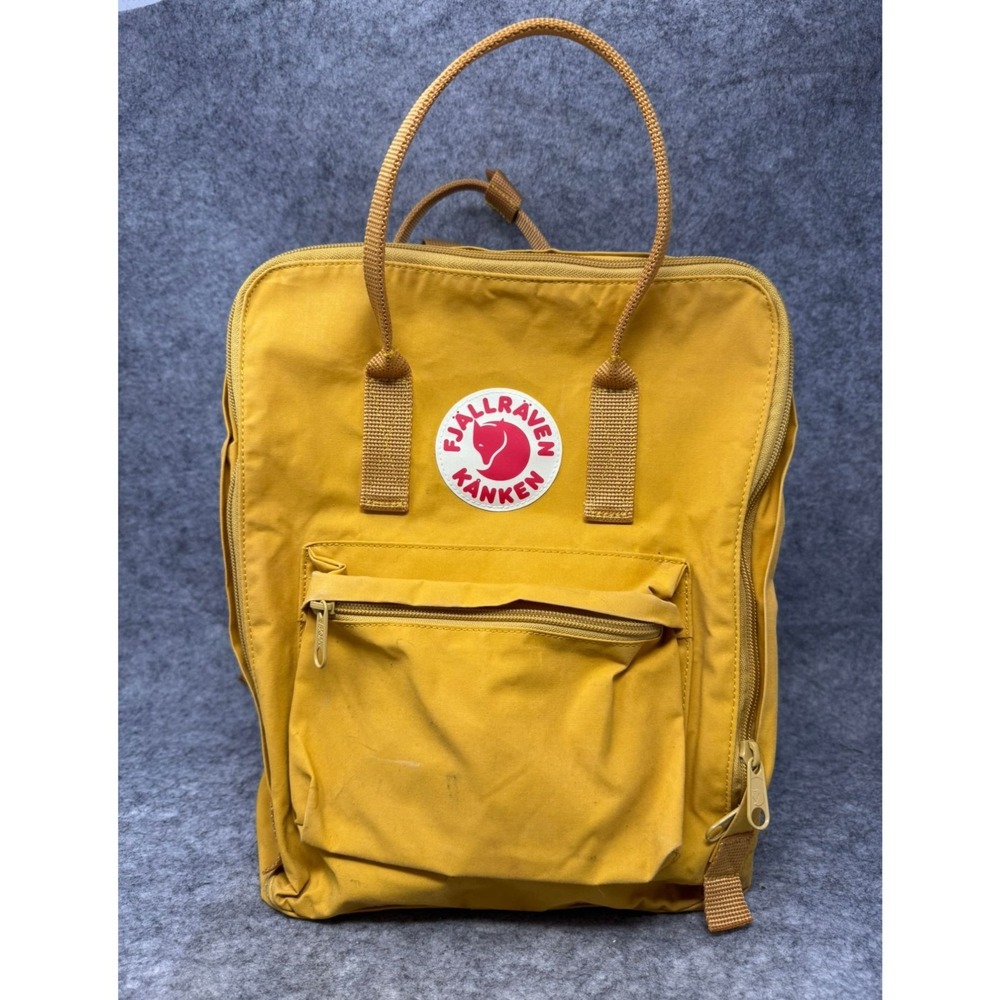 Authentic Fjallraven Kanken Classic Backpack Yellow School Travel Bag Computer